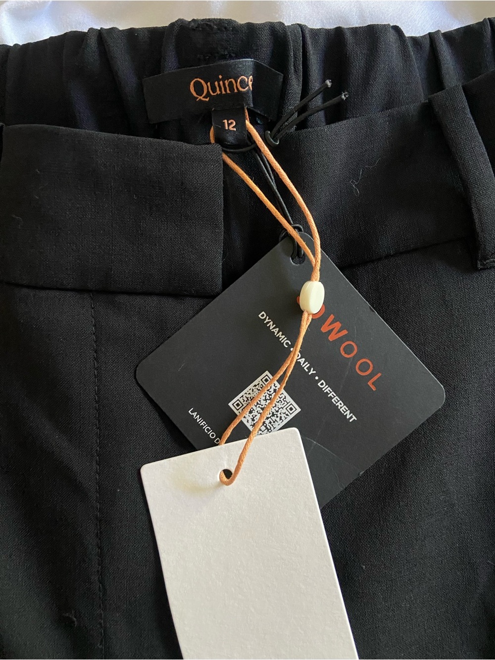 Quince Black Wool Dress Pants/trousers